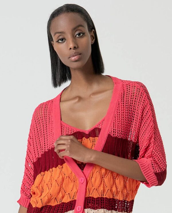CHAQUETA CROCHET RYON FRESA - Imagen 3