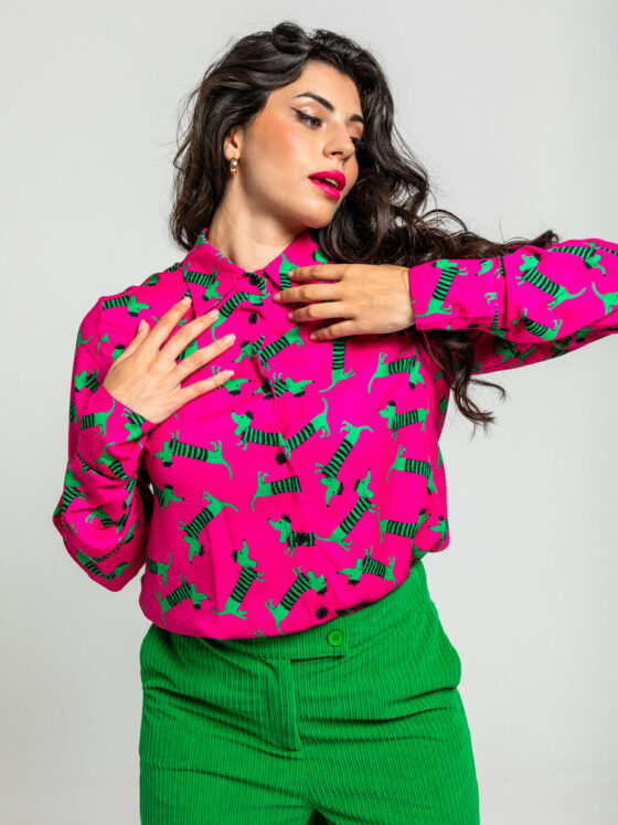 CAMISA PERRO VERDE